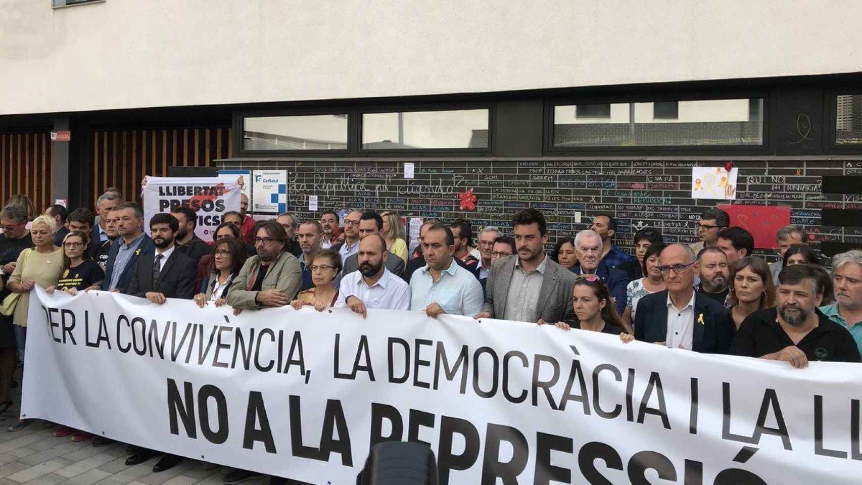 Un acto en la plaza en cuestión en Guinardó, en una imagen de archivo / ERC