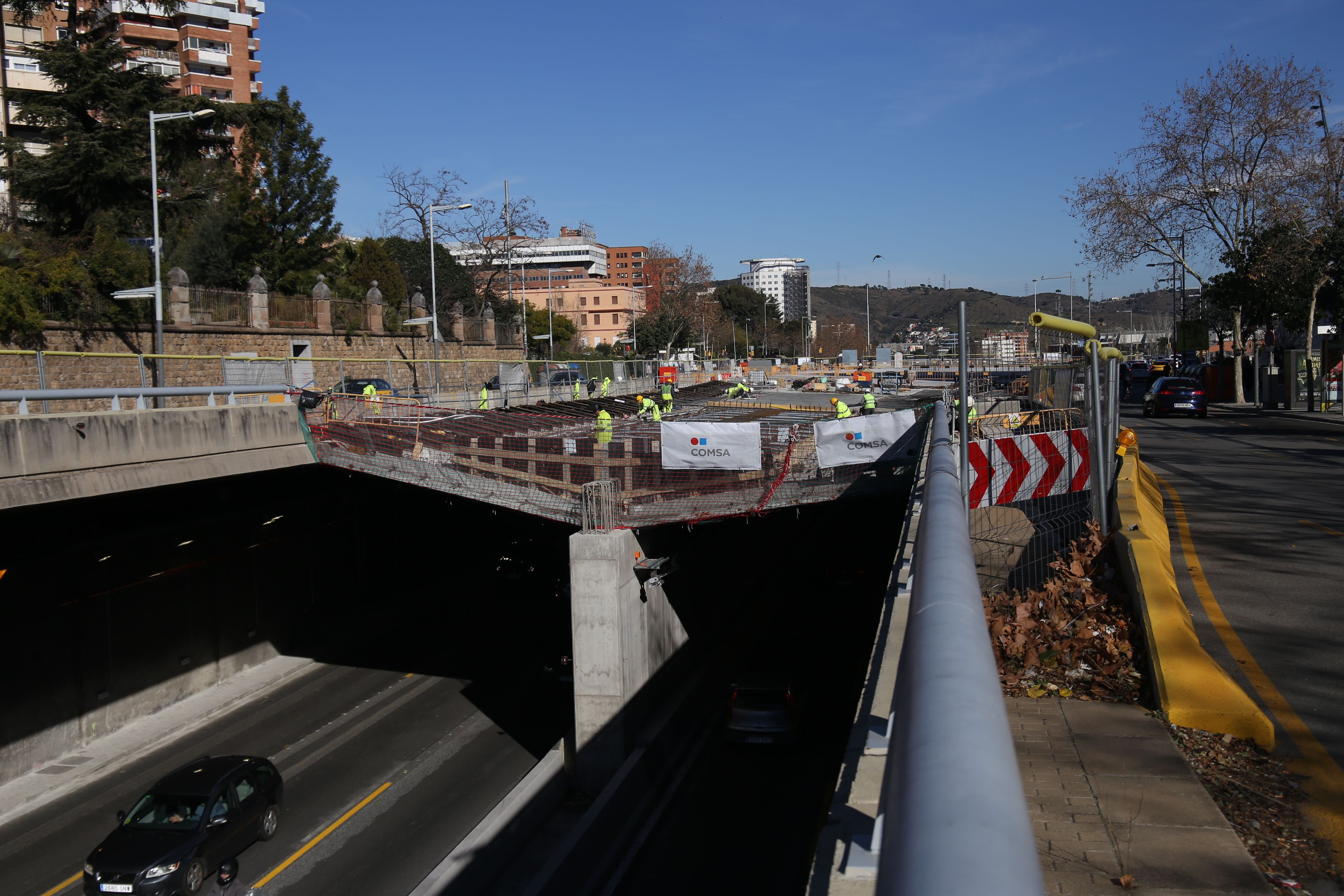 Inicio de las obras de cobertura de la Ronda de Dalt en el año 2018, / AYUNTAMIENTO BARCELONA