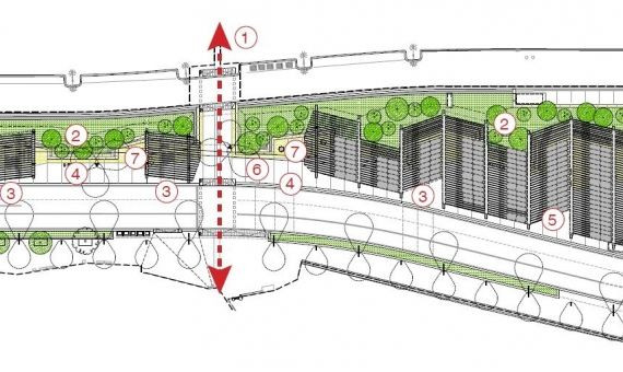 Plano del proyecto de cobertura de la Ronda / AYUNTAMIENTO BARCELONA