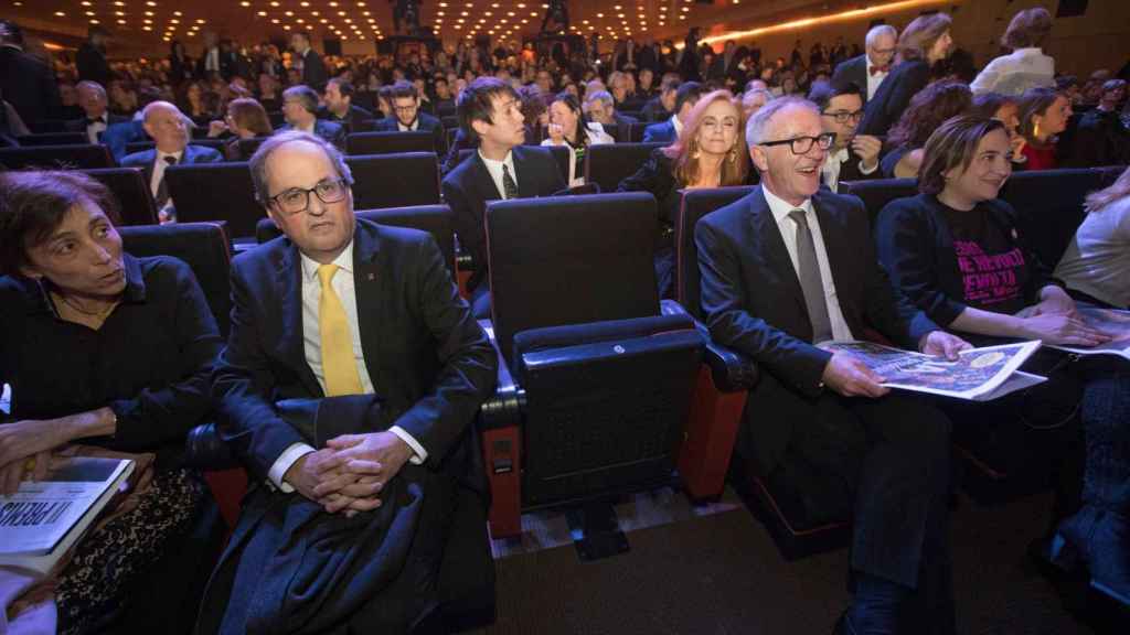 Quim Torra, José Guirao y Ada Colau en la gala de los premios Gaudí / EFE