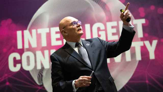 El consejero delegado de GSMA, John Hoffman, durante la rueda de prensa de presentación del Mobile World Congress 2019