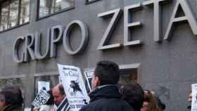 Trabajadores de El Periódico se manifiestan contra los recortes del Grupo Zeta