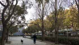 La plaza de Can Portabella, en Sant Andreu / HUGO FERNÁNDEZ