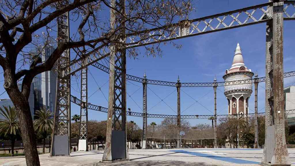 Una vista del parque de la Barceloneta