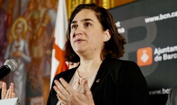 Ada Colau, en el Ayuntamiento de Barcelona