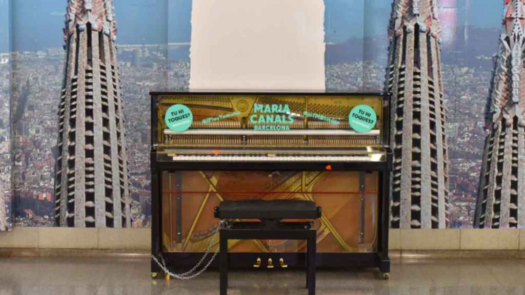 Un piano del concurso Maria Canals en el Metro de Barcelona