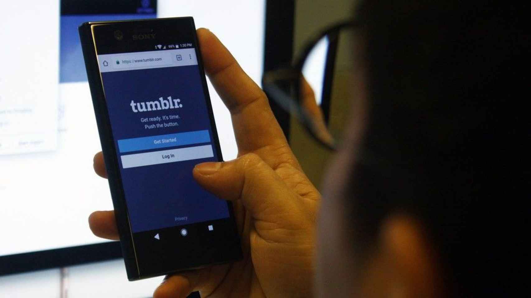 Un usuario en la app de Tumblr