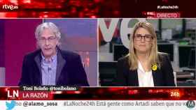 Elsa Artadi durante la entrevista en La Noche 24 horas / TVE