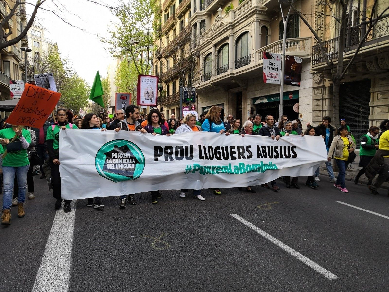 Manifestación contra los alquileres abusivos en Barcelona / EUROPA PRESS