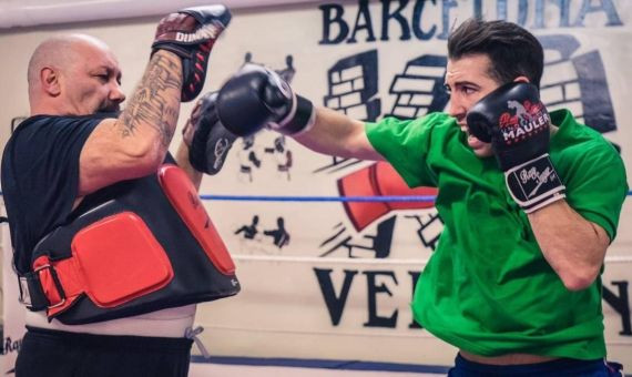 Rafa Martín y Sandor Martín, en un entrenamiento en el KO Verdún