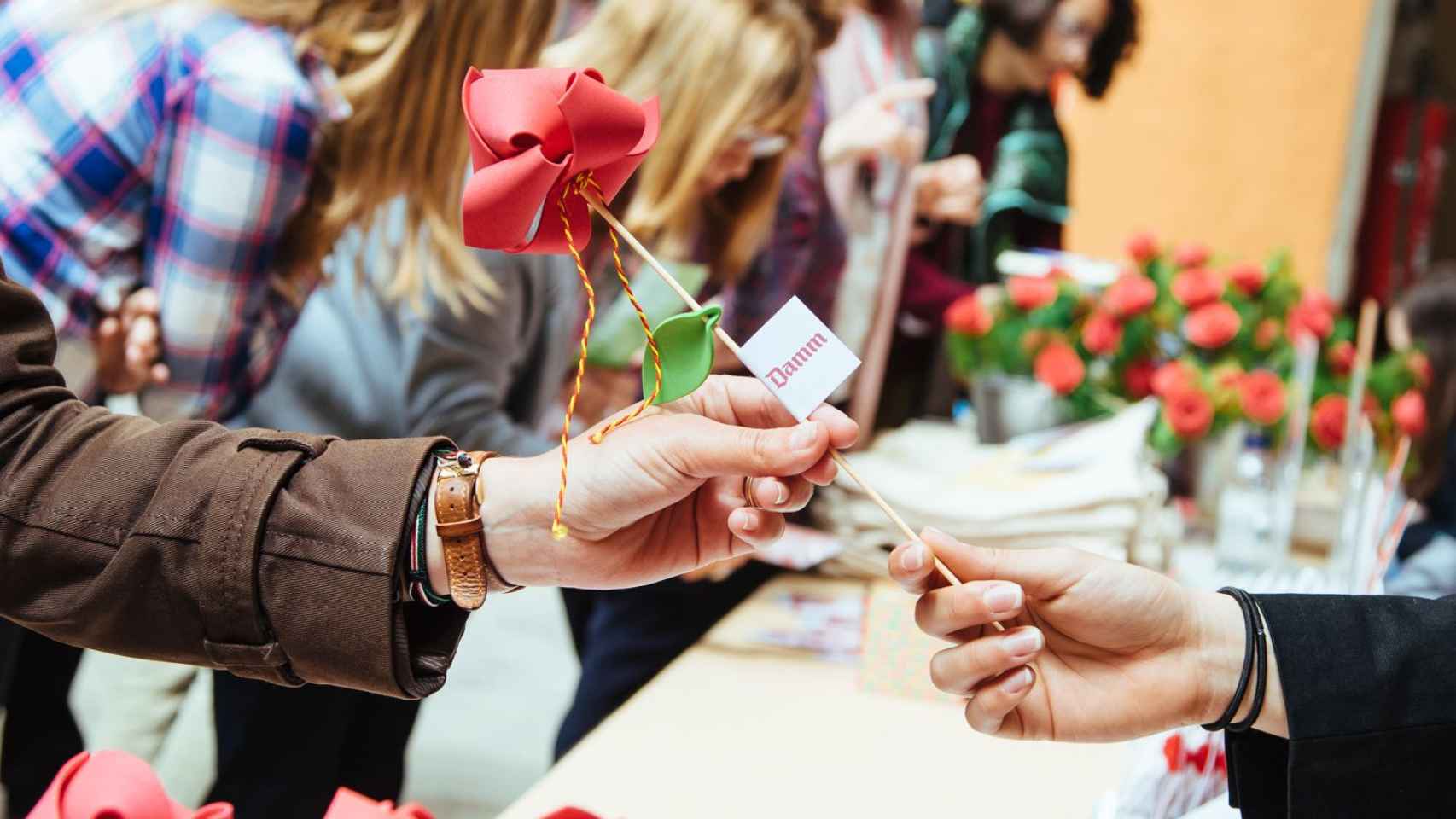 Rosas de Sant Jordi en una edición anterior