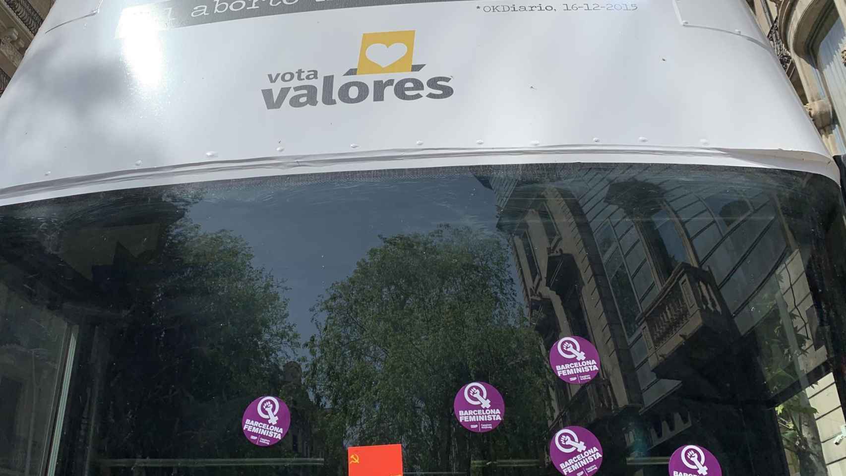 La CUP ataca el bus de Hazte Oír / EUROPA PRESS