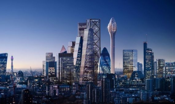 Imagen, creada digitalmente, de la nueva torre 'tulipán' de Londres / DBOX