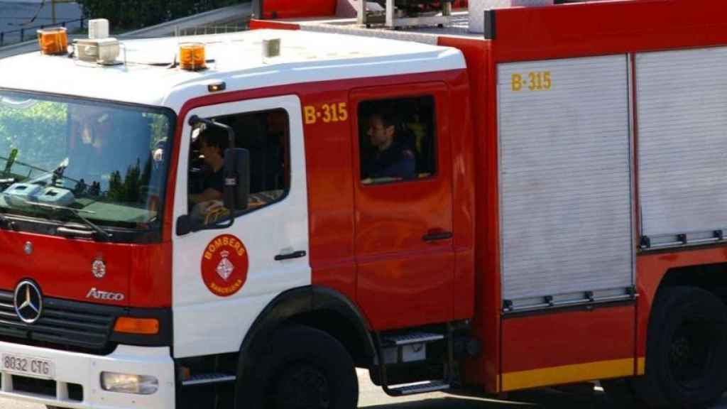 Incendio en la Ronda de Dalt de Barcelona