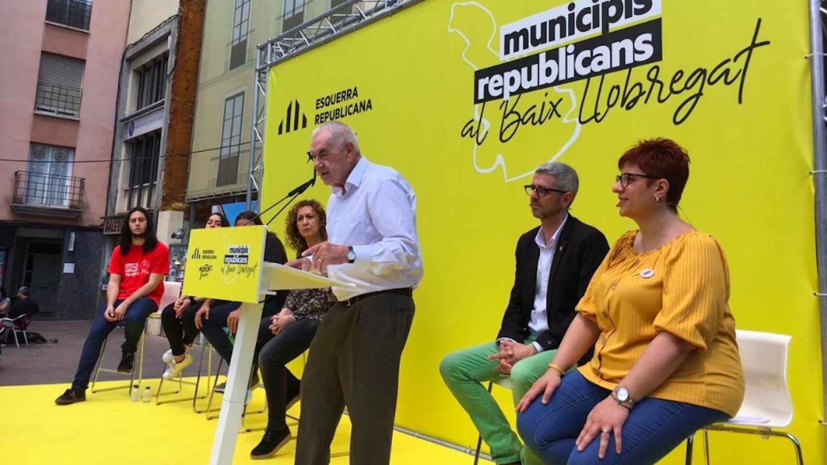 Ernest Maragall en un acto de precampaña de ERC / EUROPA PRESS