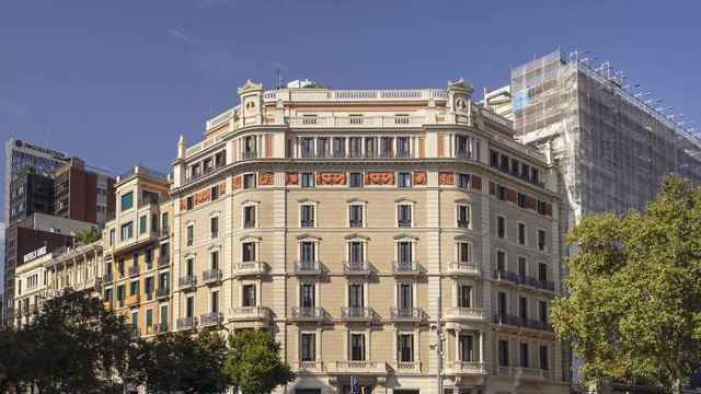 Rambla Catalunya con Gran Vía en Barcelona