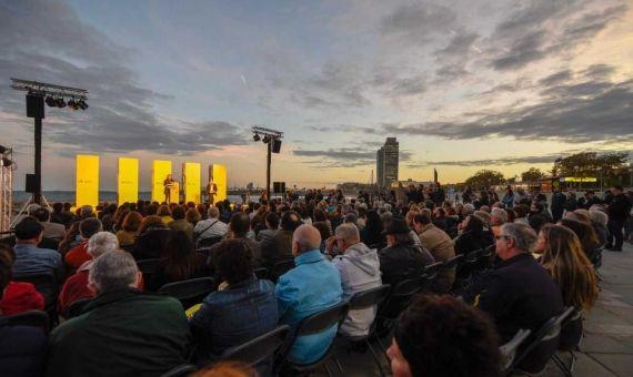 Aspecto del acto del inicio de campaña de Ernest Maragall / ERC