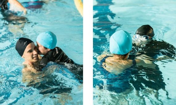 Clase de piscina en el colegio Leo Kanner de Madrid/ LA CAIXA