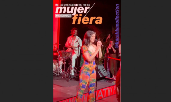 'Instastories' de la influencer Aretha La Galleta durante el concierto de Nathy Peluso / INSTAGRAM