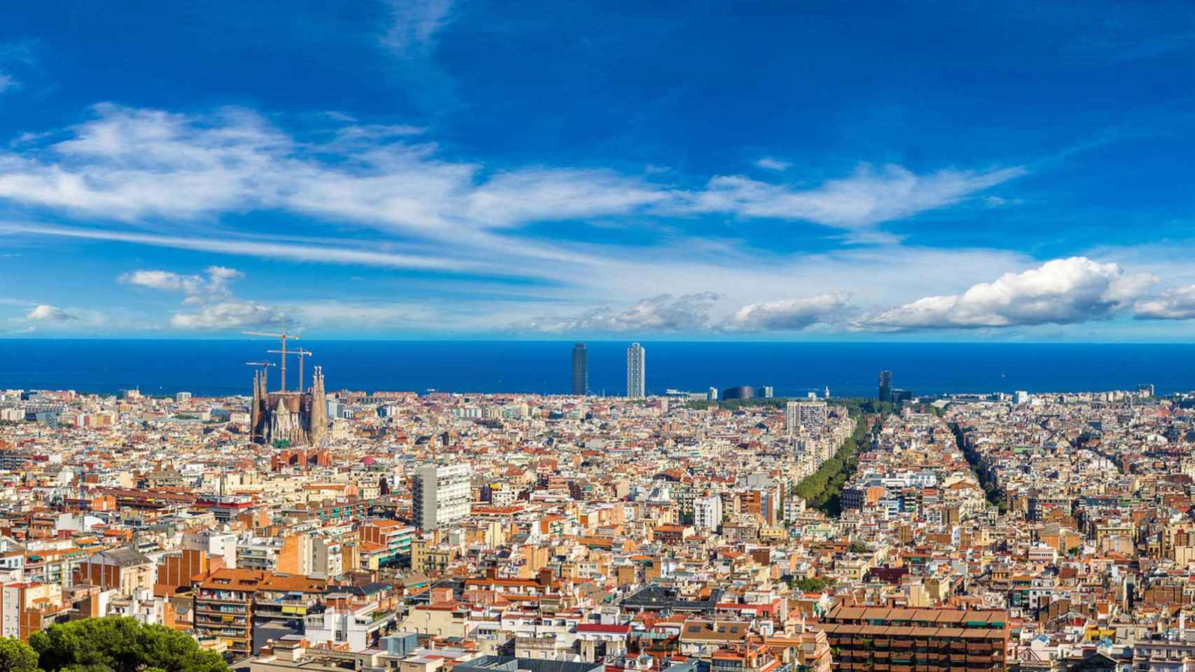 Vista panorámica de la ciudad de Barcelona