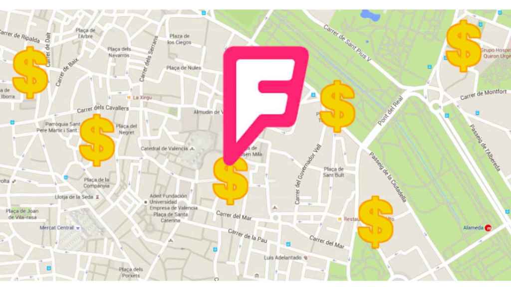 Foursquare sitúa en el mapa los registros de cada usuario inscrito en la aplicación