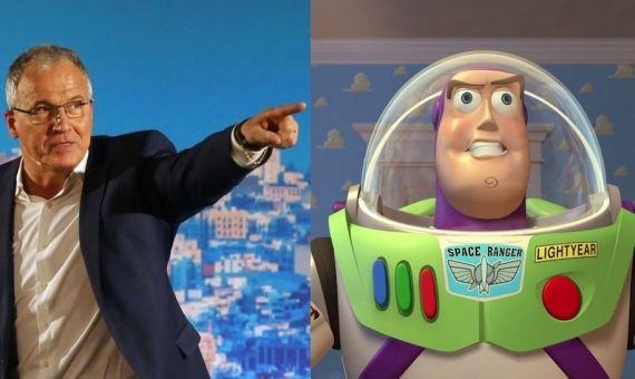 Josep Bou y Buzz Lightyear, personaje de 'Toy Story' / MA