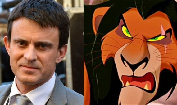 Manuel Valls y Scar de 'El Rey León' / MA