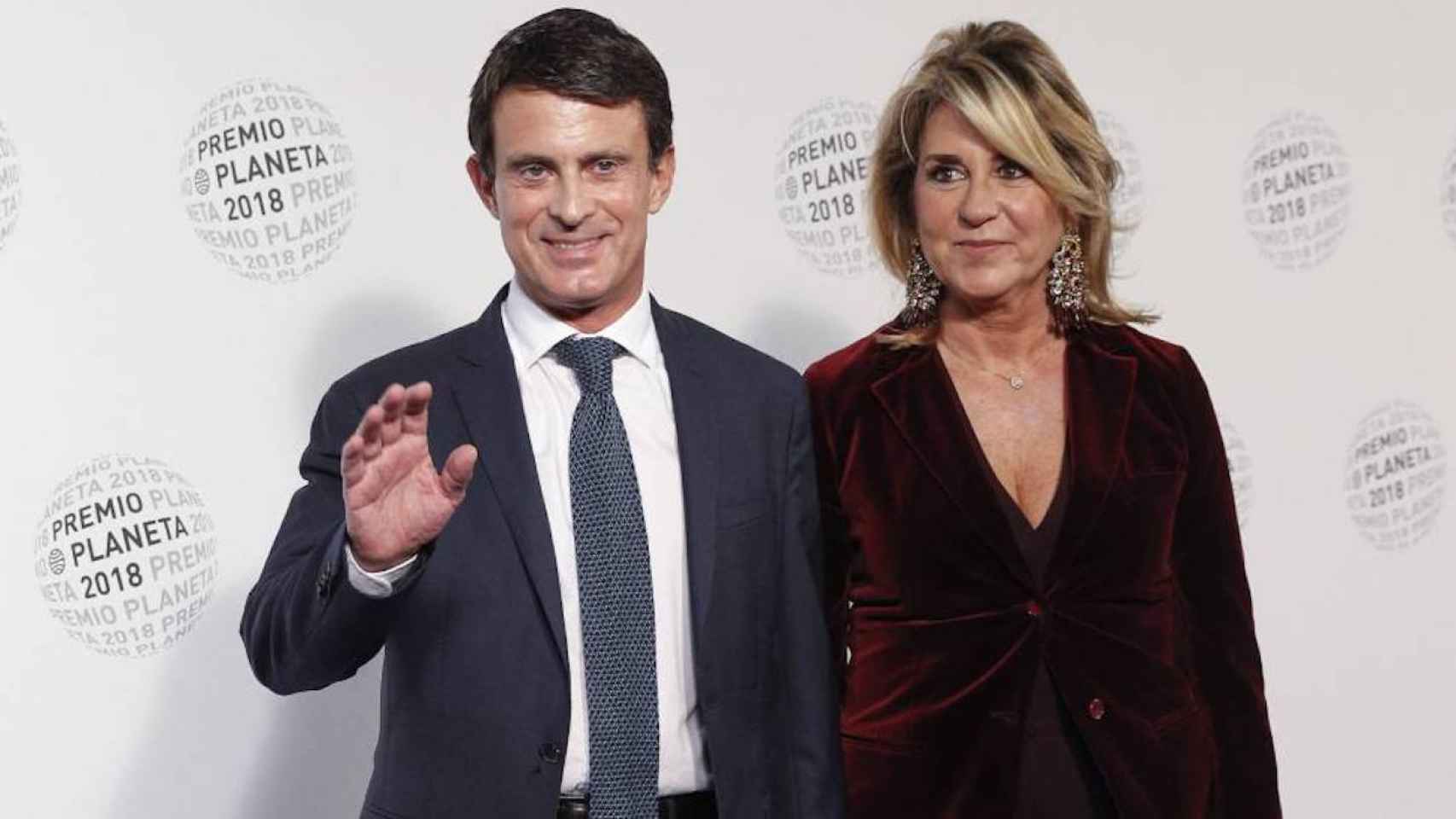 Manuel Valls y Susana Gallardo en los Premios Planeta