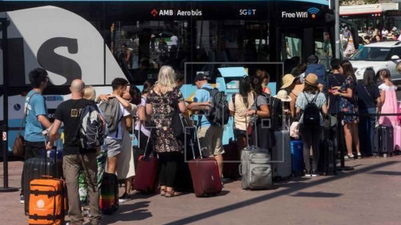 Grupos de turistas, en Barcelona / EFE