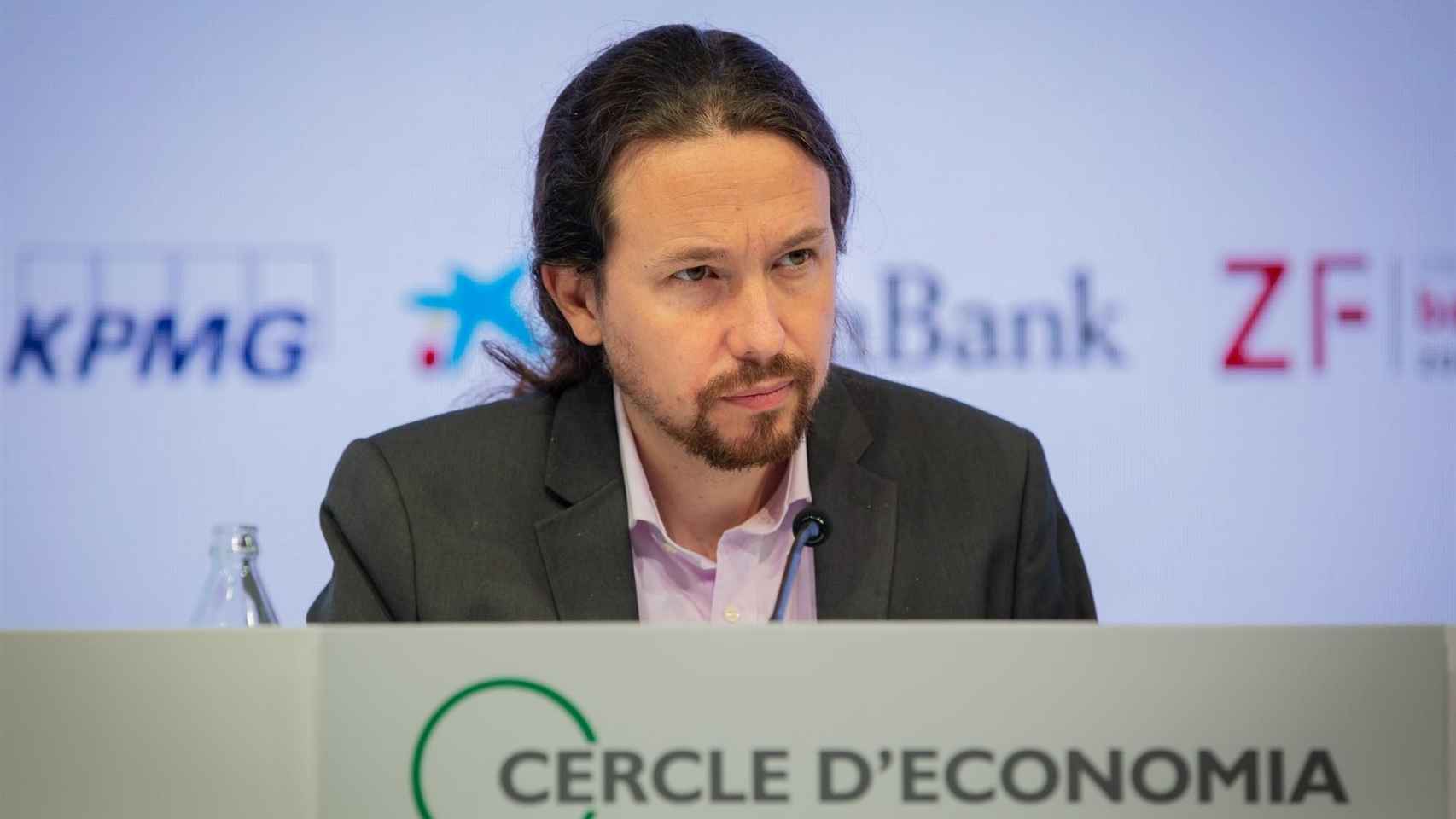 Una imagen de Pablo Iglesias durante la XXXV Reunión del Círculo de Economía celebrada en Sitges