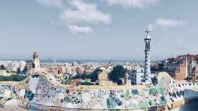 Vista panorámica de la ciudad de Barcelona desde el Park Güell