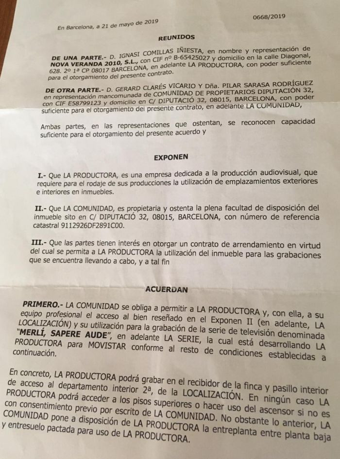 Acta vecinal a la que ha tenido acceso Metrópoli Abierta