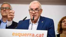 Ernest Maragall, este martes, durante la rueda de prensa en la sede republicana / ERC