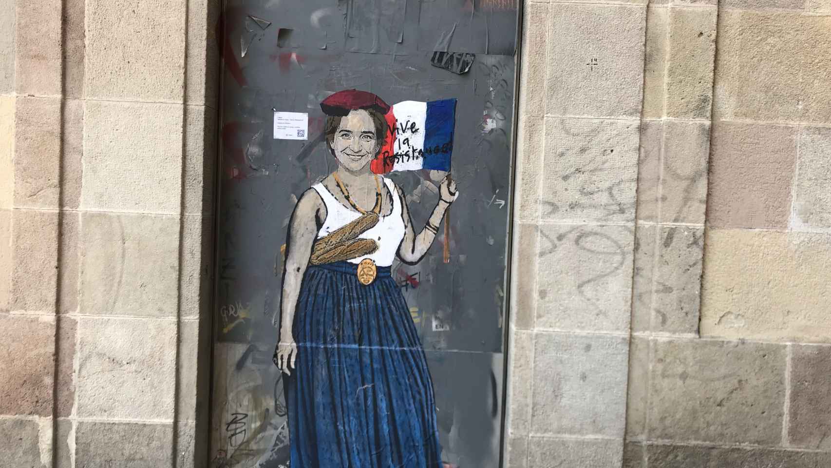 Madame Colau, el grafiti que le guiña el ojo a Valls / MA