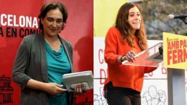 Ada Colau y Ada Saliente, candidata a la alcaldía de la CUP en las últimas municipales