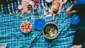 Una mesa de picnic en Barcelona