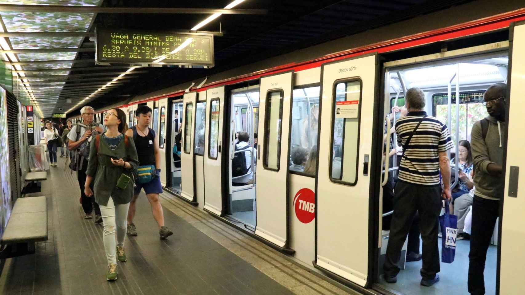 Una estación del metro de Barcelona