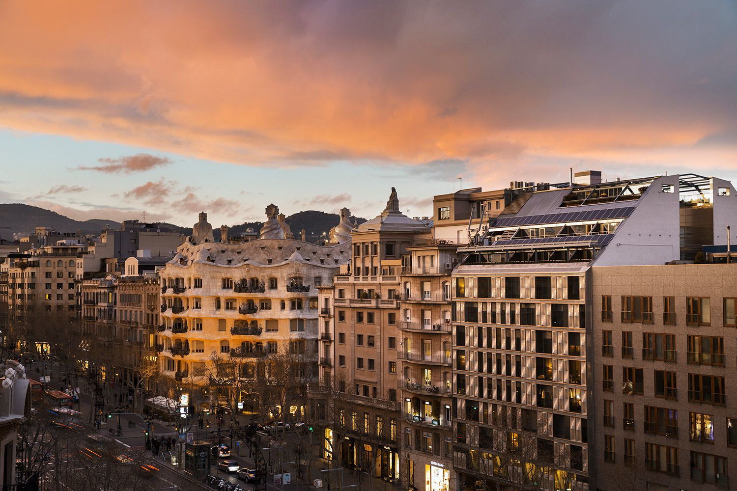 Vista panorámica del Paseo de Gràcia