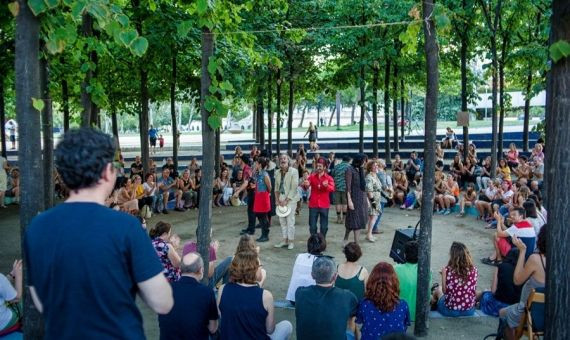 Parking Shakespeare en una representación en la estación del Nord