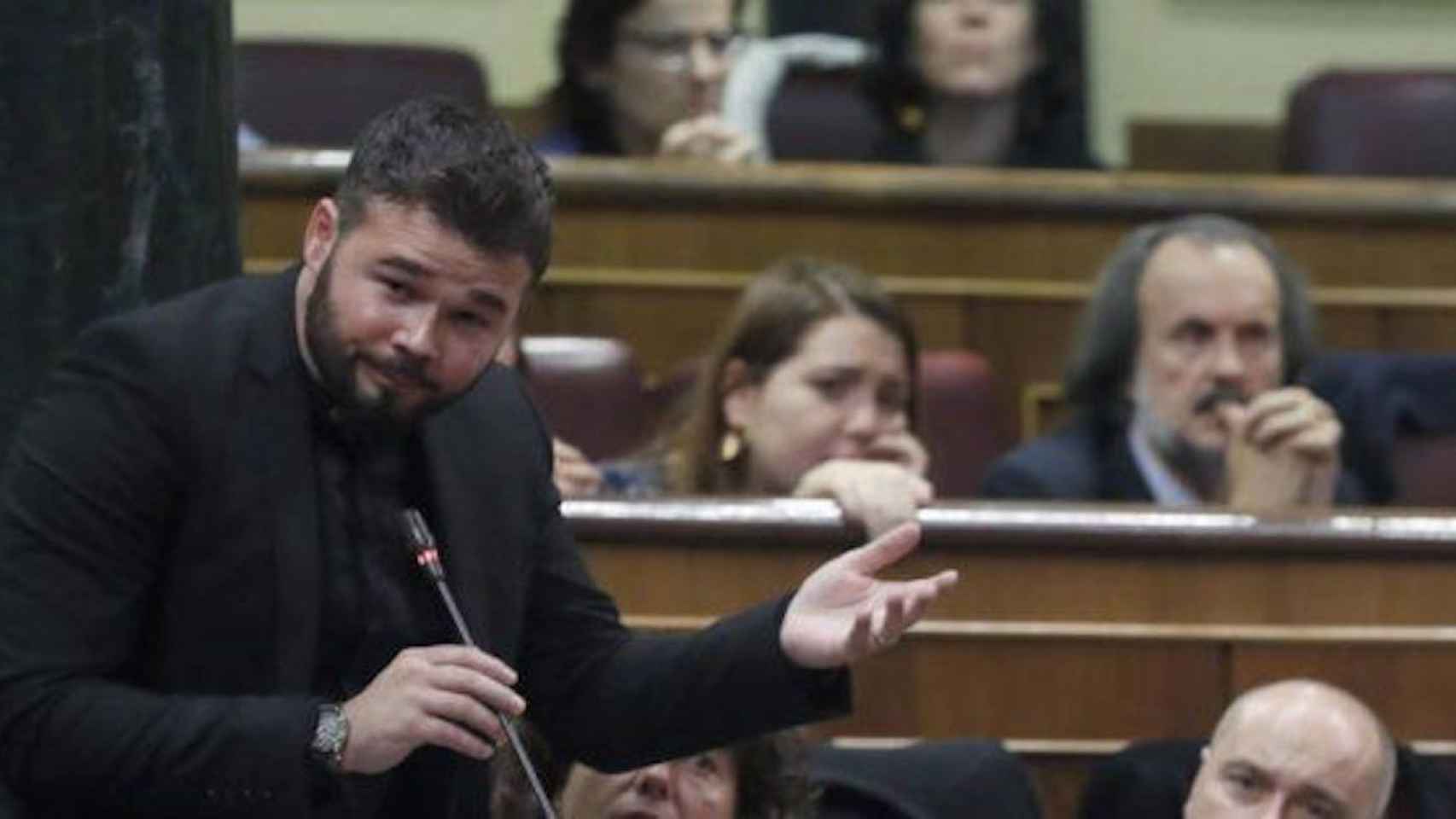 Una imagen de archivo de Gabriel Rufián en el Congreso / EFE