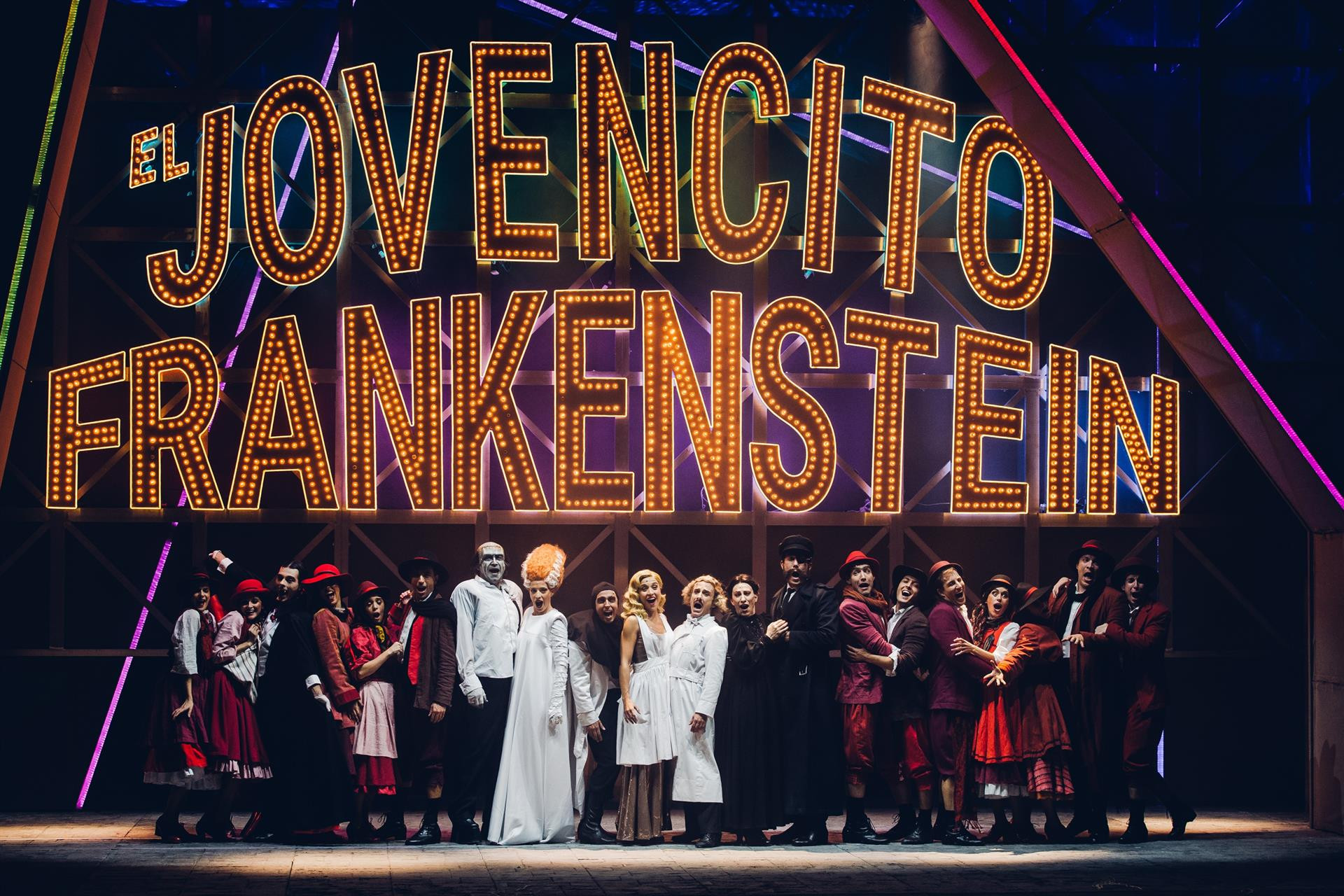 Una imagen de la comedia musical 'El jovencito Frankenstein'