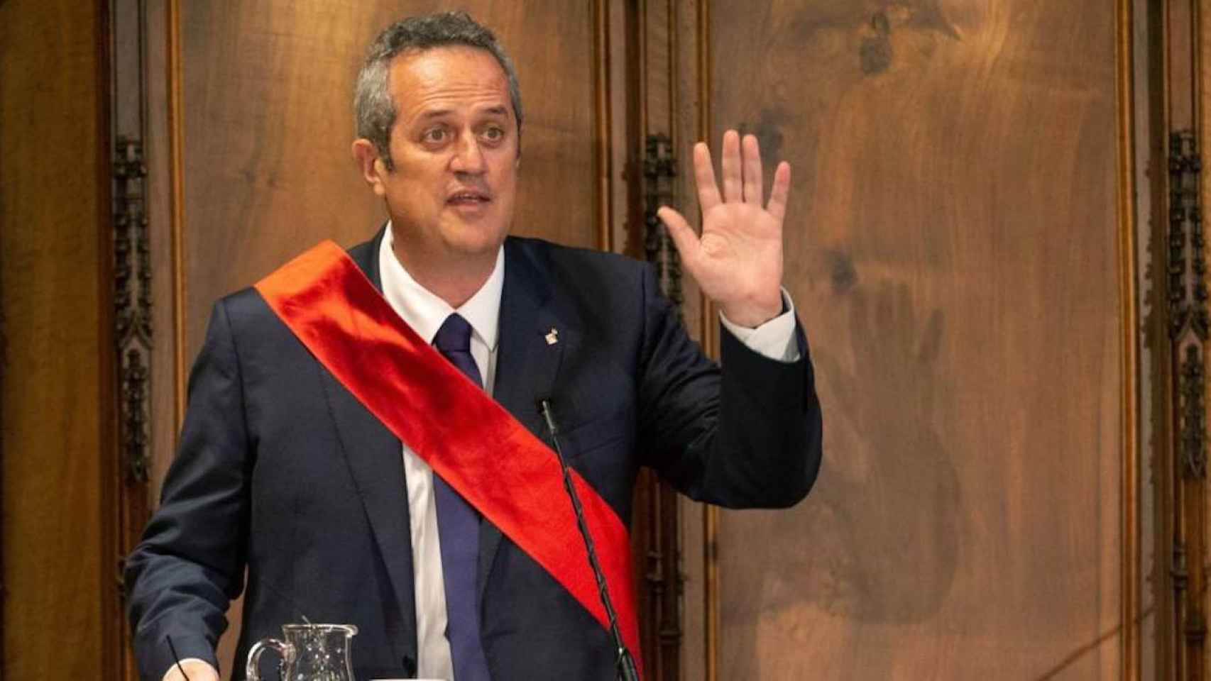 Joaquim Forn, durante el pleno de investidura / EFE