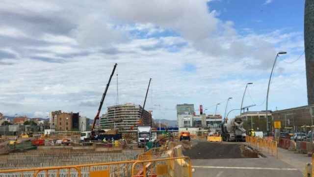 Obras en la plaza de Glòries / A.M.