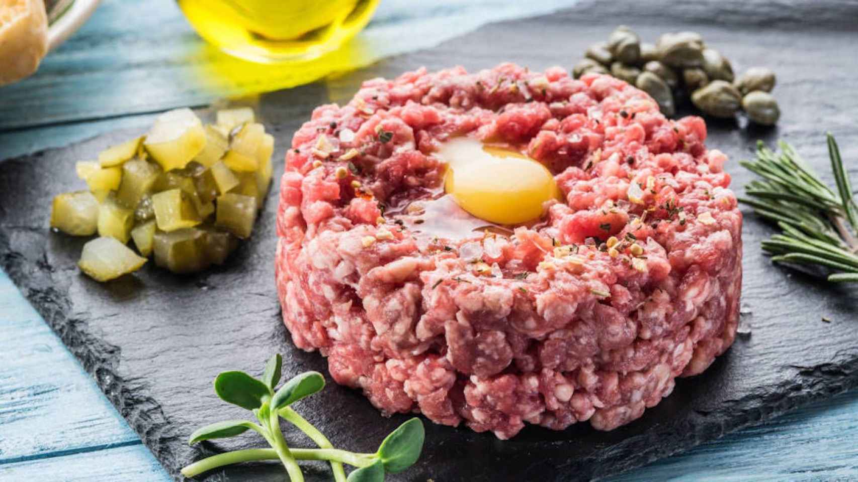 Uno de los 'steak tartar' que se pueden comer en Barcelona