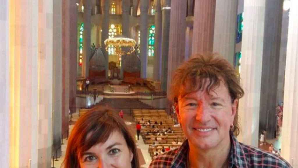 Richie Sambora acompañado de su guía turística en la Sagrada Familia / CRISTINA BELENGUER