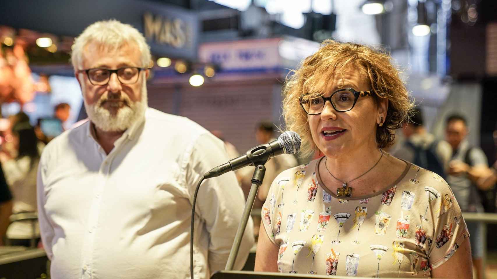 La concejal socialista Montserrat Ballarín en el Mercat de la Boqueria de Barcelona / AJ BCN