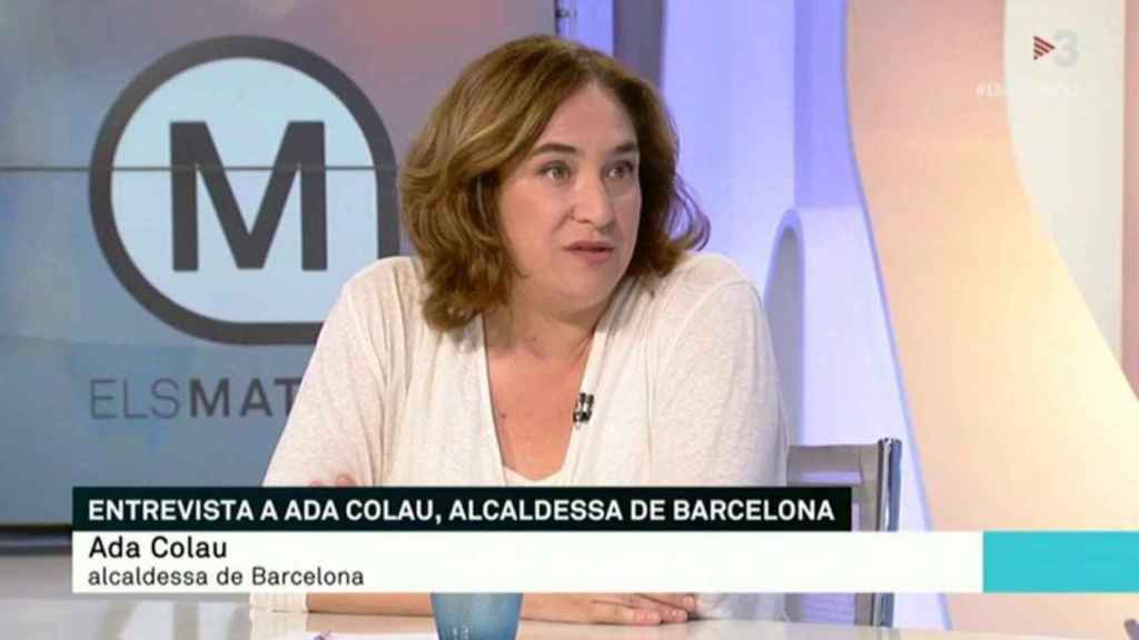 La alcaldesa de Barcelona, Ada Colau, en la entrevista en TV3