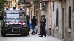 Una imagen de archivo de agentes antidisturbios de los Mossos d'Esquadra (BRIMO) en Barcelona