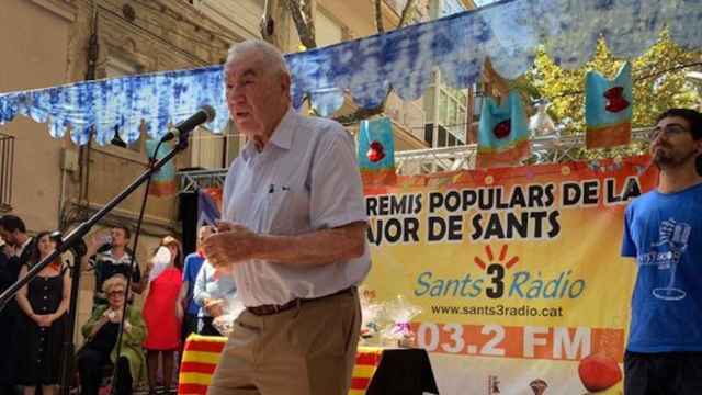 Ernest Maragall, en las fiestas de Sants / TWITTER ERNEST MARAGALL
