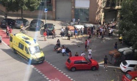 Accidente de moto del 8 de septiembre en el Eixample / @ANTIRADARCATALÀ